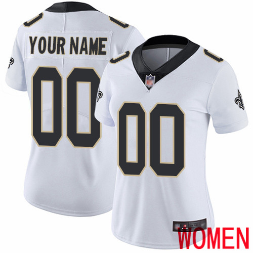 Limited White Women Road Jersey NFL Customized Football New Orleans Saints Vapor Untouchable